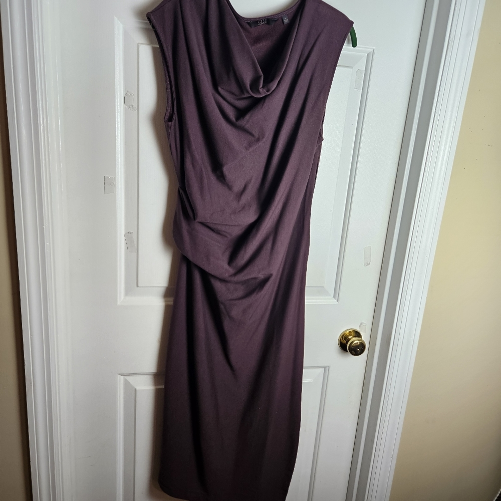 G.I.L.I. (Got It Love It) Women Wine Runched Slimming Dress Size 14